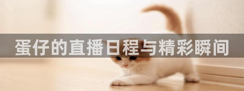 说球帝直播下载：蛋仔的直播日程与精彩瞬间